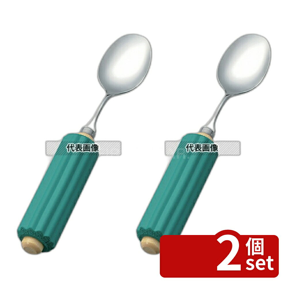 【2個セット】斉藤工業 木製 丸 ハンドル・スポンジ付 スプーン大 (R-1) 200 スプ...