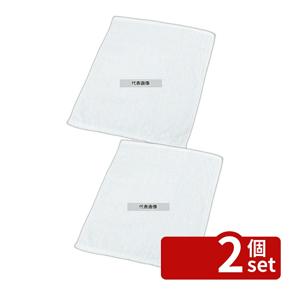 【2個セット】ミューファン 抗菌おしぼりタオル #120 (12枚入) 白 340×440 タオル No.6485300