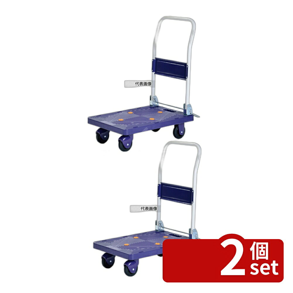 【2個セット】ビーカム 自立式静カナ樹脂台車120 BJC-120TS 400×685×H800 カート/台車 No.3865400