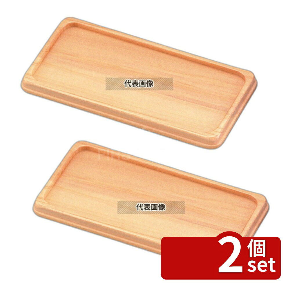 【2個セット】江部松商事 木製 カスタートレイ ET-11W (白) 220×110 トレイ No.4483310