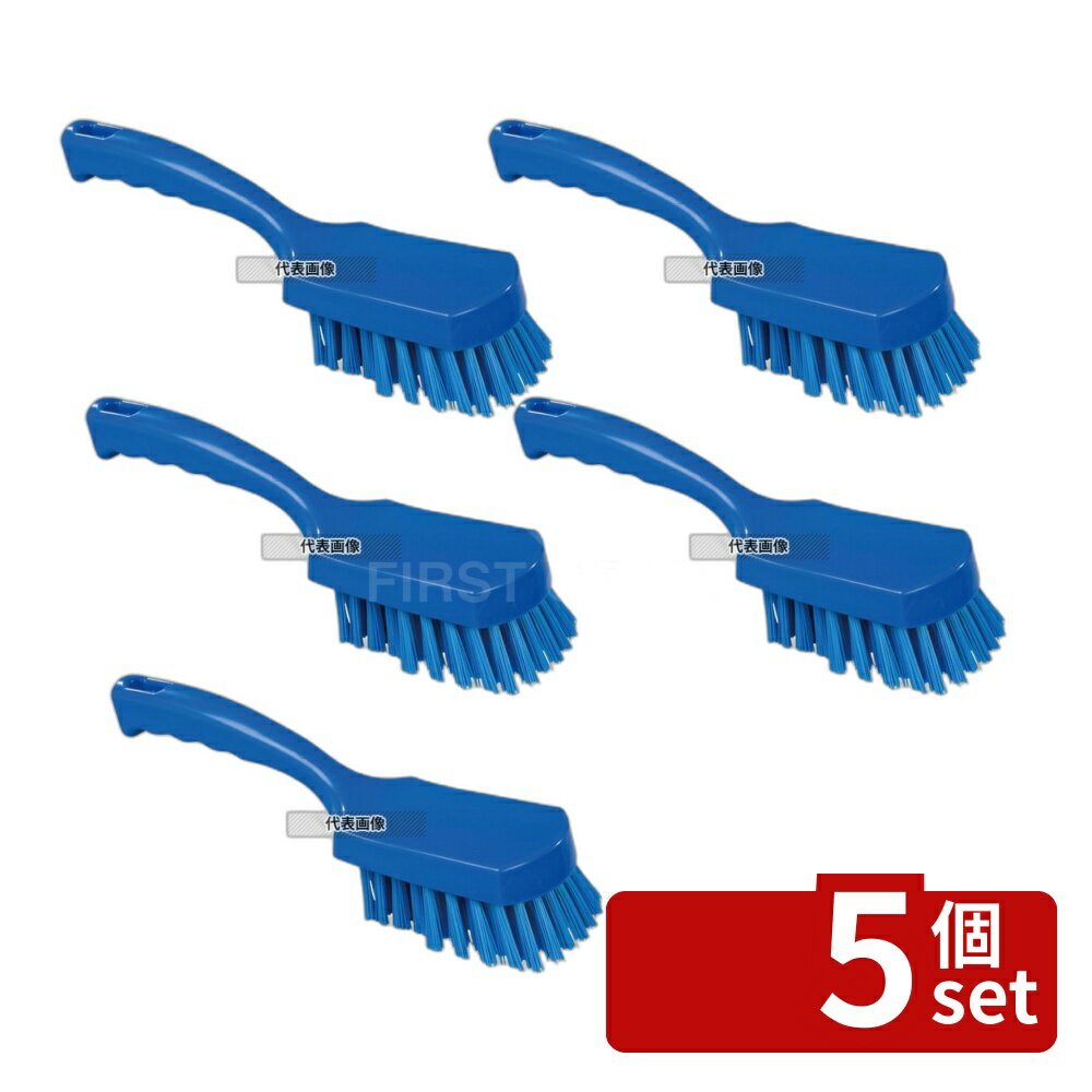 【5個セット】バーキュートプラス 短柄ブラシ ソフト 青 69105462 厚さ:35 清掃/衛生用品 No.4766091