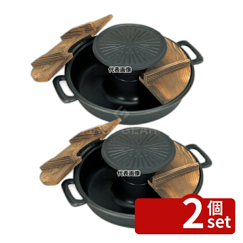 商品の特徴 五進 アルミ (フッ素加工) 焼きしゃぶ鍋 30cm (J-53) ●1台でしゃぶしゃぶ、焼肉が楽しめます 製品仕様 ●型番:J-53 ●商品ブランドシリーズ:東伸販売 ●品名情報分解1 物:しゃぶ鍋 ●品名情報分解3サイズ:30cm ●外寸:φ300×H140/焼皿部:φ170 ●内寸:φ290/深さ：60 ●重量:2.2kg ●容量:2.9L ●板厚み:4 ●材質:アルミ/ ●表面加工:フッ素加工 JANコード：4993497311406