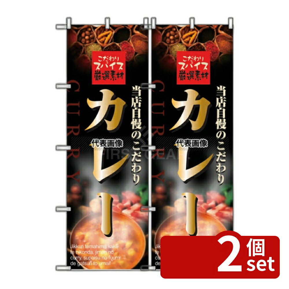 Other - 【2個セット】のぼり屋工房 のぼり カレー 2849 600×1800 店舗備品/インテリア No.7463320