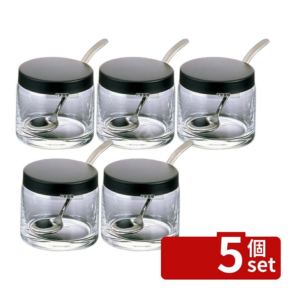 【5個セット】ガラス シュガーポット No.8567 クリア φ74×H62 カフェ/サービス用品/トレー No.7541800