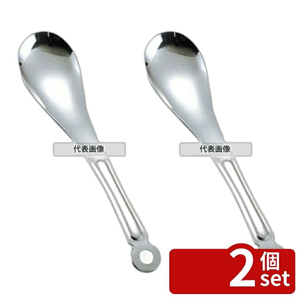 【2個セット】18-8(ステンレス) 料理名人 レンゲスプーン 37×180 卓上鍋/焼物用品 No.7529110 first23-19695748 セミプロDIY店ファースト パッケージ画像