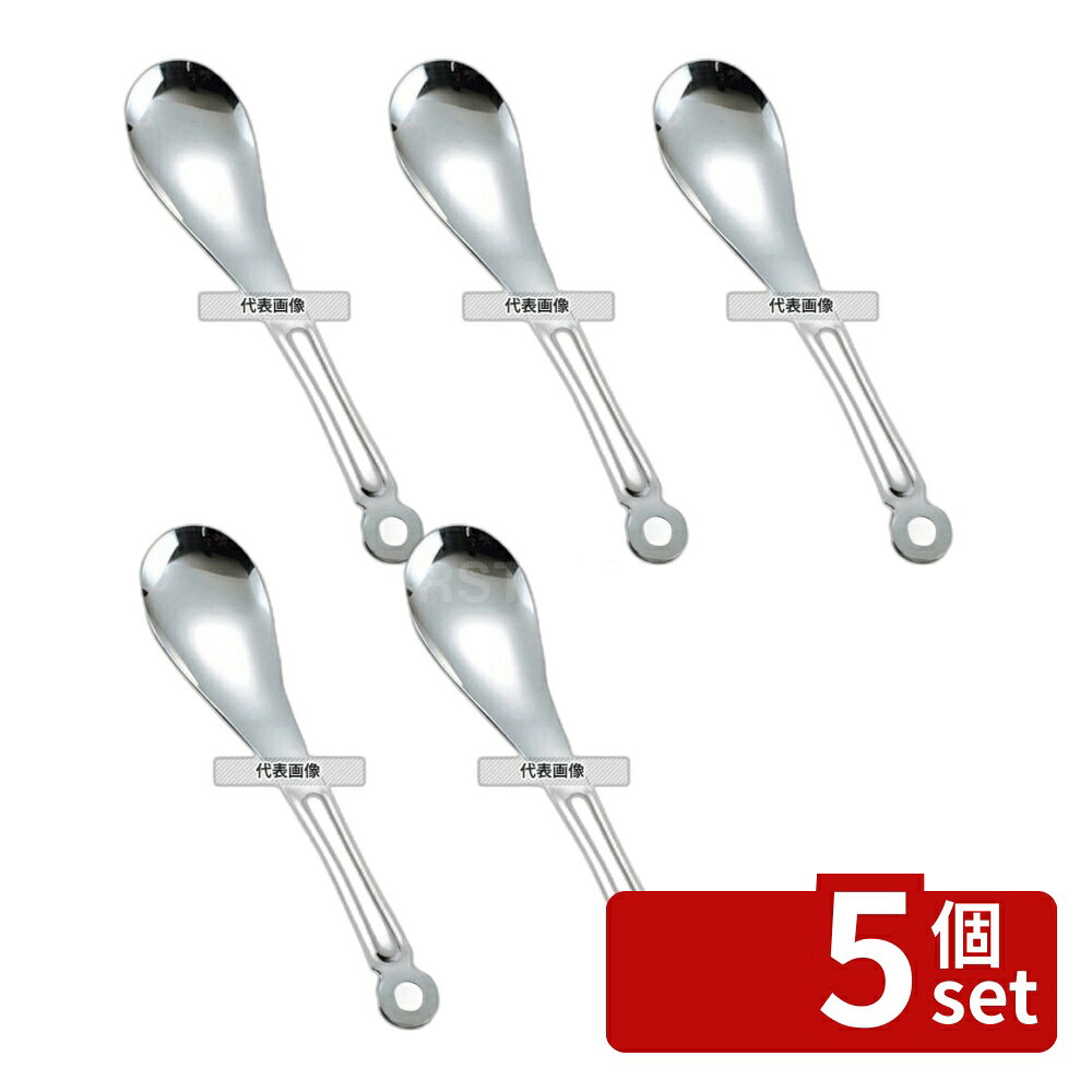 【5個セット】18-8(ステンレス) 料理名人 レンゲスプーン 37×180 卓上鍋/焼物用品 No.7529110 first23-19695797 セミプロDIY店ファースト パッケージ画像