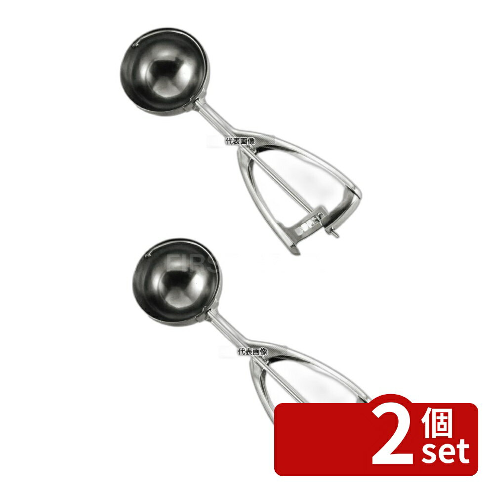 Scooper - 【2個セット】18-8(ステンレス) DXアイスクリームディッシャー #20 Bタイプ 30cc φ43×204 ディッシャー No.8973900