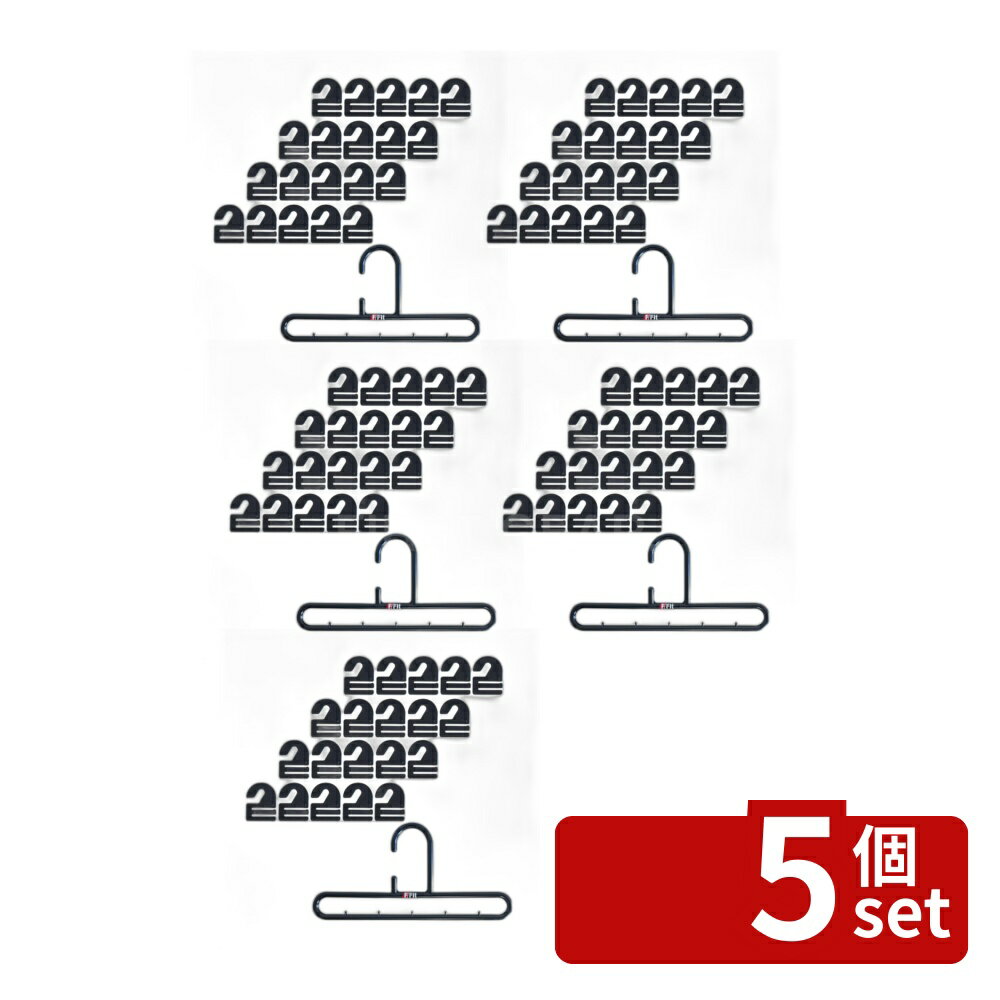 Hanger - 【5個セット】シンコハンガー F-fitネクタイハンガー 黒 | ネクタイハンガー ネクタイ掛け 日本製 ブラック ネクタイ収納 プラスチックハンガー 新生活 エフフィット ネクタイ すべらない クローゼット 整理 おしゃれ 無地 黒 収納 ケース 衣装 シンコハンガー フック付き
