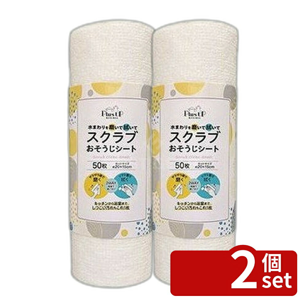 ※沖縄・離島への発送はできかねます。ご注文いただいた後に当店にてキャンセルさせていただく場合がございますのでご了承ください。 商品の特徴・内容量：50枚・成分：パルプ、ポリプロピレン・原産国：中国 ・ザラザラ面で磨く、ソフト面で拭く、2WAY両面で使い分け可能・キッチンから浴室までしつこい汚れもこれ1枚で対応