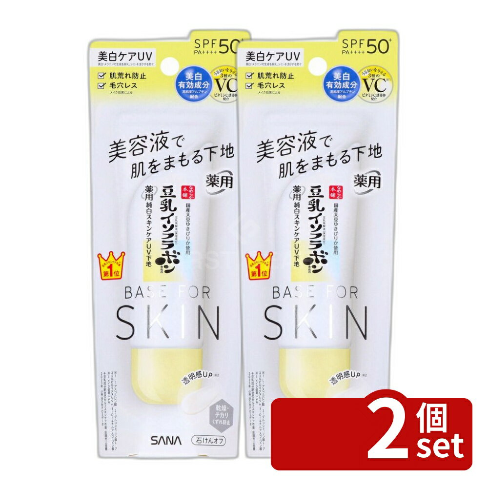 ＼レビュー特典有／【2個セット】常盤薬品工業 なめらか本舗 薬用純白スキンケアUV下地 N [単品内容量/50g] | スキンケア UV下地 サナ 美白化粧下地 クリアホワイト 豆乳美容液 アルブチン 高密着パウダー UVカット 保湿成分 日焼け止め 化粧持ち メイク下地 first23-19857912 セミプロDIY店ファースト パッケージ画像