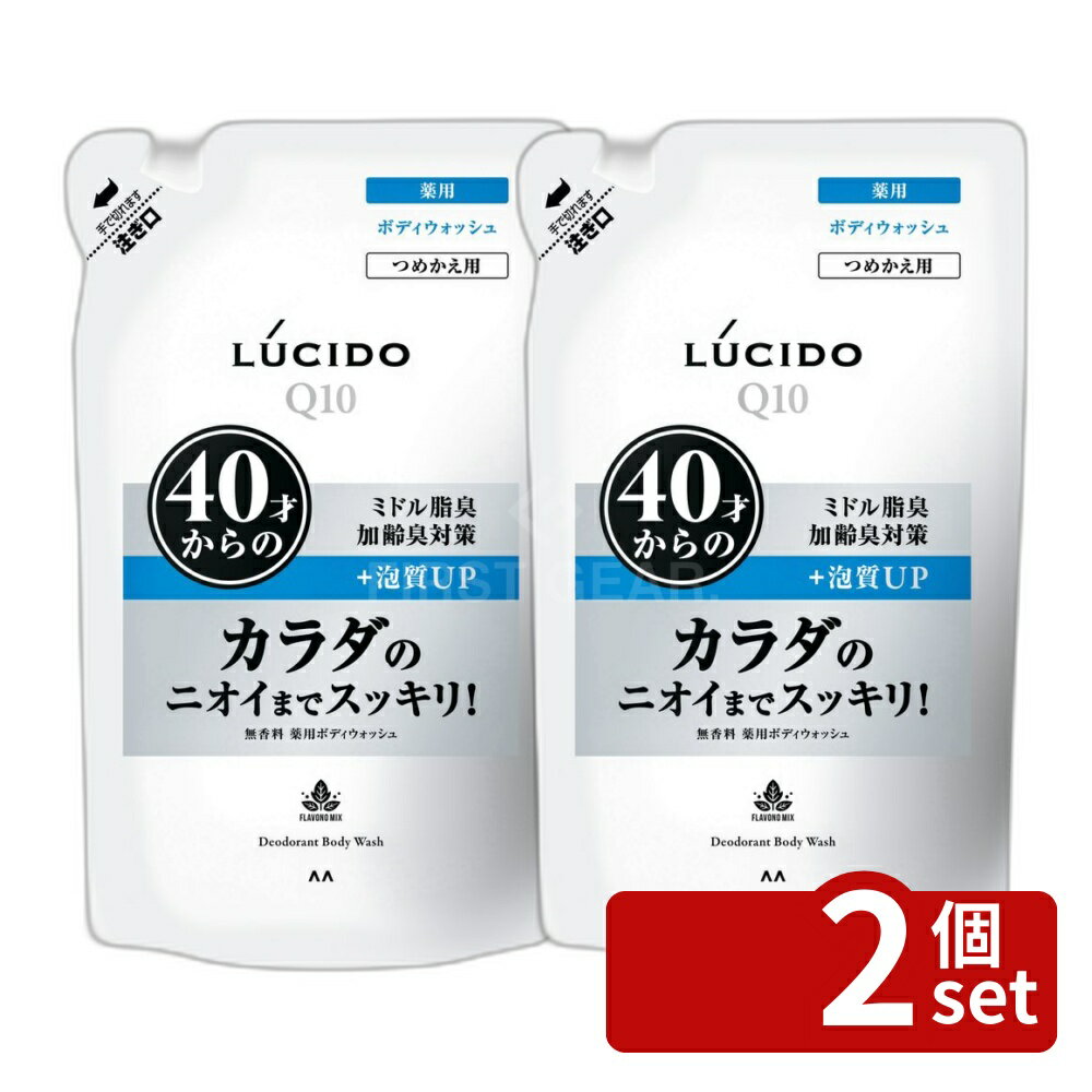 ＼レビュー特典有／【2個セット】 マンダム ルシード 薬用 デオドラント ボディウォッシュ 詰替え [単品内容量/380ml] | ルシード 薬用デオドラント ボディウォッシュ ボディソープ メンズコスメ デオドラント ボディケア ニオイ 加齢臭 汗臭 ミドル脂臭