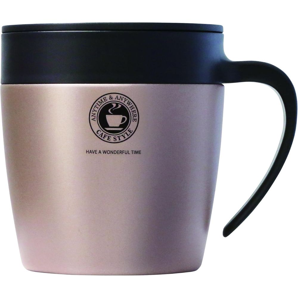 アスベル MG-S330N真空断熱マグカップ SG | 真空断熱マグカップ フタ付き 保温 保冷 コーヒー 紅茶 ステンレス オフィス カフェ お茶 コップ 食器 スライド おしゃれ マグ カップ ハンドル ドリップ アウトドア 新生活 シャンパンゴールド ゴールド(3)