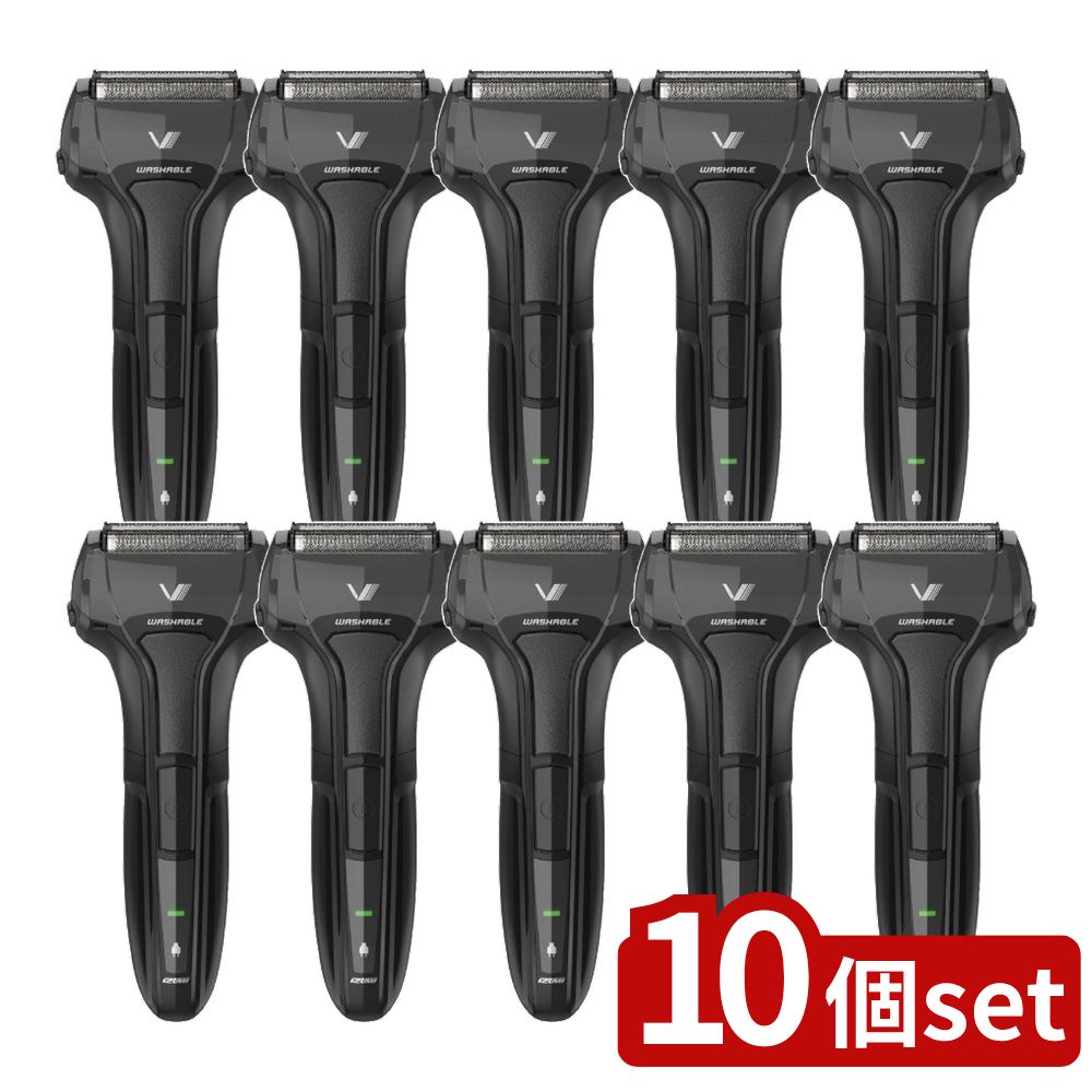 【10個セット】 イズミ 3枚刃 往復式シェーバー ブラック (1台) | シェーバー マクセルイズミ 3枚刃 防水 充電式 丸洗い IZF-VH532-K ブ...