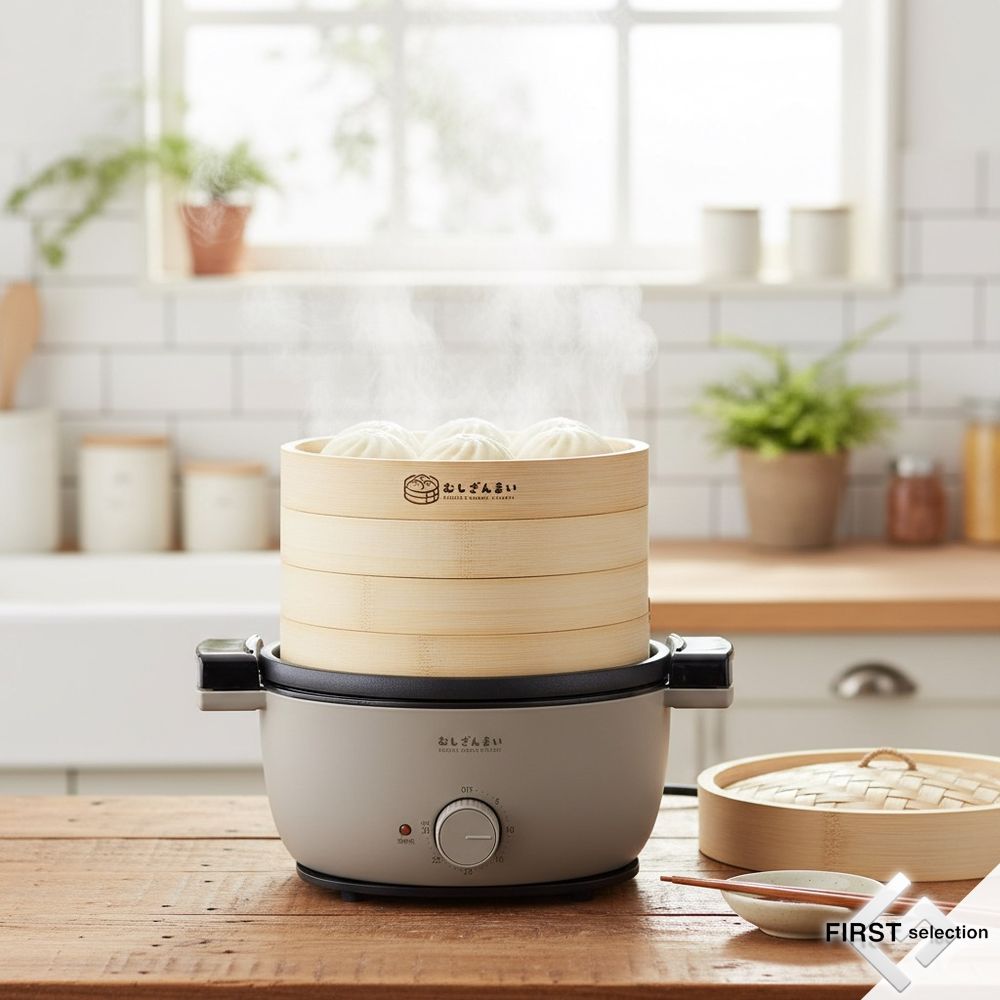 電気せいろ蒸し器 むしざんまい AMZ-450GY(1台) | 蒸し器 電気せいろ 蒸し料理 スチームクッカー 自宅 ..