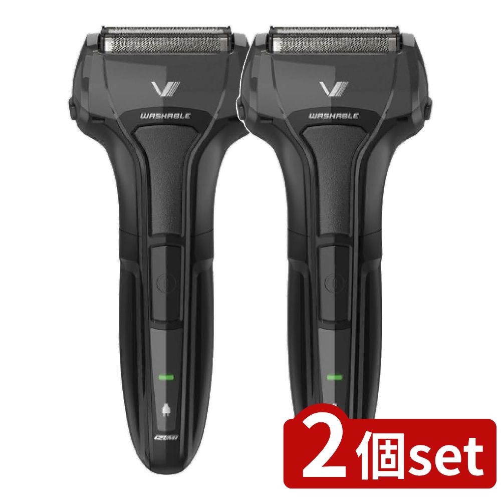 【2個セット】 イズミ 3枚刃 往復式シェーバー ブラック (1台) | シェーバー マクセルイズミ 3枚刃 防水 充電式 丸洗い IZF-VH532-K ブラ...