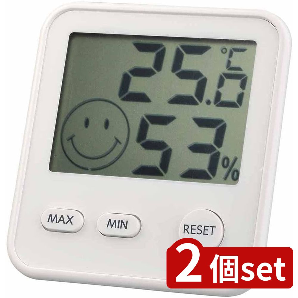 2個set エンペックス気象計 デジタルミディ温・湿度計 TD-8411 WH | デジタル温湿度計 温湿度計 デジタルミディ温湿度計 TD-8411 WH エンペックス 温度計 湿度計 スタンド式 温度湿度計 ミディ温湿度計 環境計測機器 ローボリューム 湿度センサー