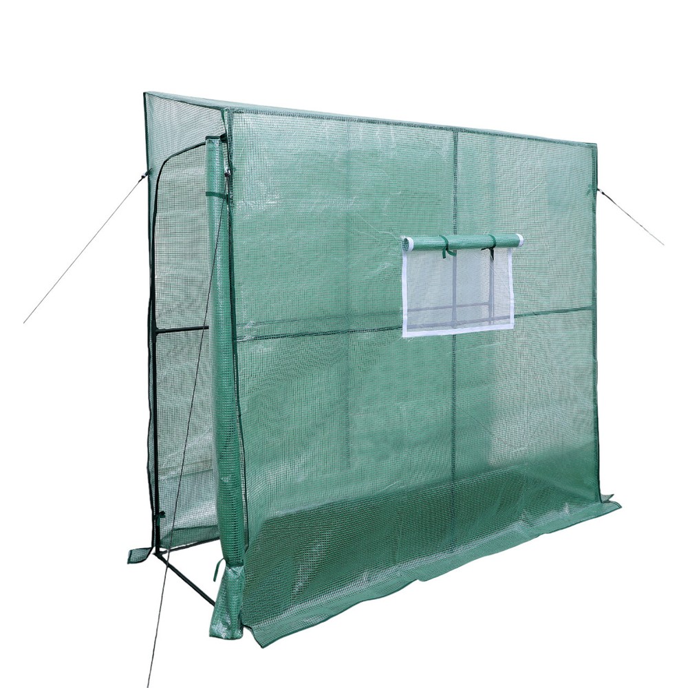 スリムなビニールハウス[a35117] | 簡単組立 高さ2m 窓付き ファスナー開閉 温室 洗濯物干し 園芸 自転..