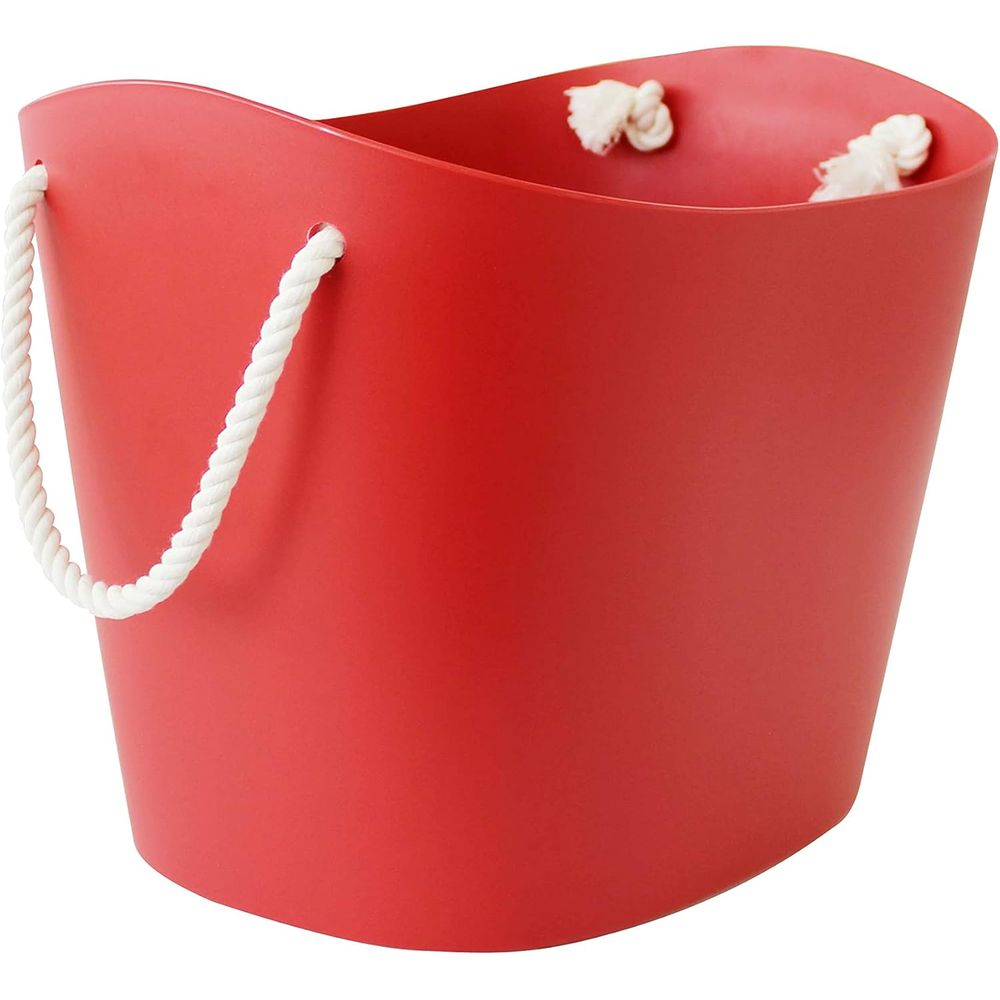 八幡化成 八幡 バルコロール レッド | バルコロール 収納用品 八幡化成 収納バスケット マルチバスケット おもちゃ収納 キッチン収納 リビング収納 アウトドア収納 食品ストック 雑誌収納 洗濯物収納 柔らか素材 コンパクト収納 スタッキング 収納ボックス