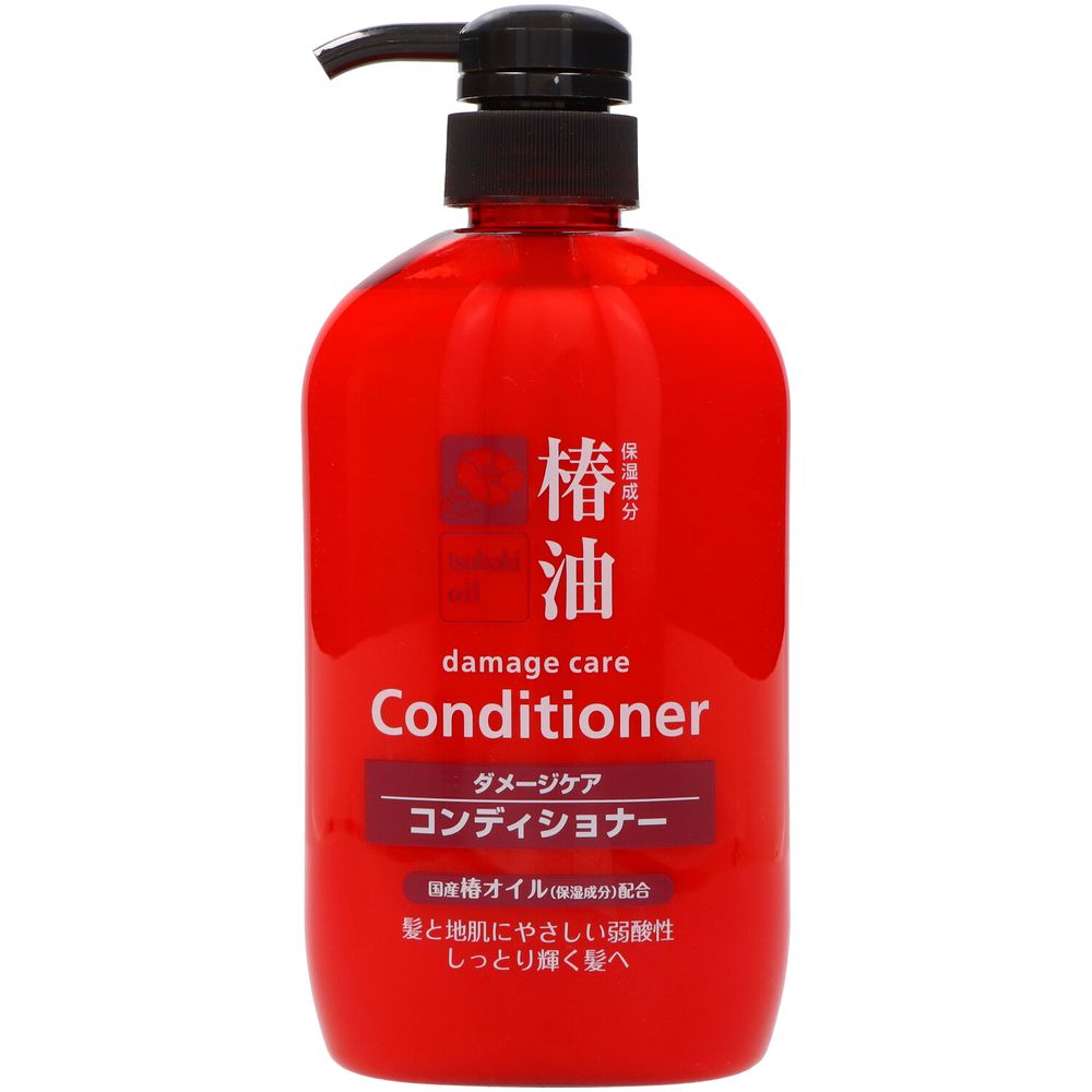 ＼レビュー特典有／コスメステーション 椿油コンディショナー [単品内容量/600ml] | 椿油 コンディショナー ツバキ油 ツバキ 弱酸性 アルガンオイル 馬油 温泉水 シャンプー ヘアケア 洗い流す 髪のトリートメント ヘアマスク 日本製