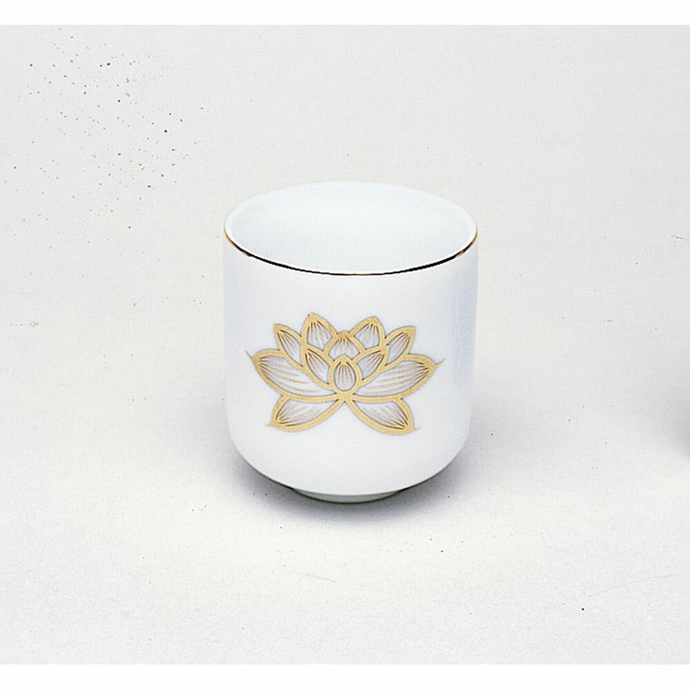＼レビュー特典有／マルエス 白上金ハス湯呑 1.6寸 [単品内容量/1個] | 陶器 湯呑 白上金 ハス 湯呑み ..