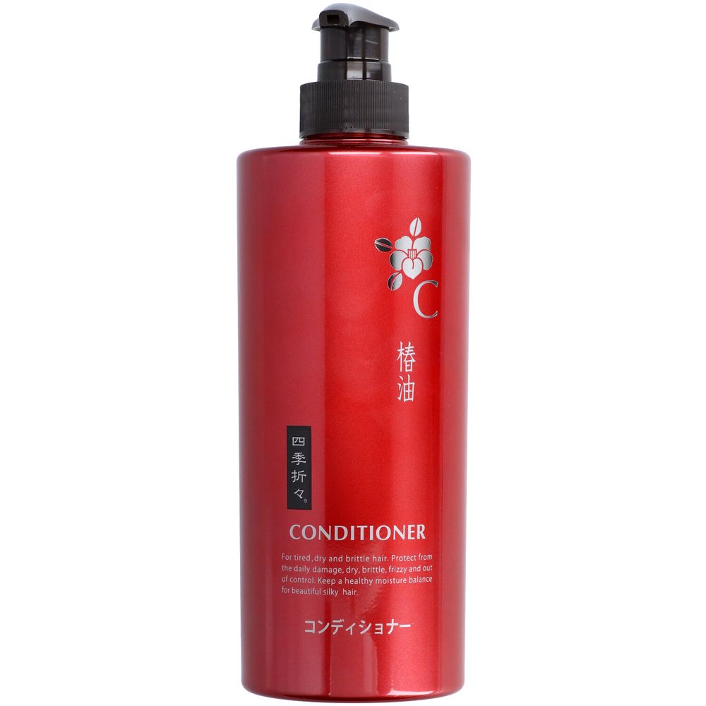 ＼レビュー特典有／熊野油脂 四季折々 椿油 コンディショナー [単品内容量/600ml] | 熊野油脂 椿油 髪 アミノ酸 セラミド 日本製 化粧品 四季折々 椿オイル トリートメント コンディショナー シャンプー 弱酸性 ヘアオイル 自然派美容