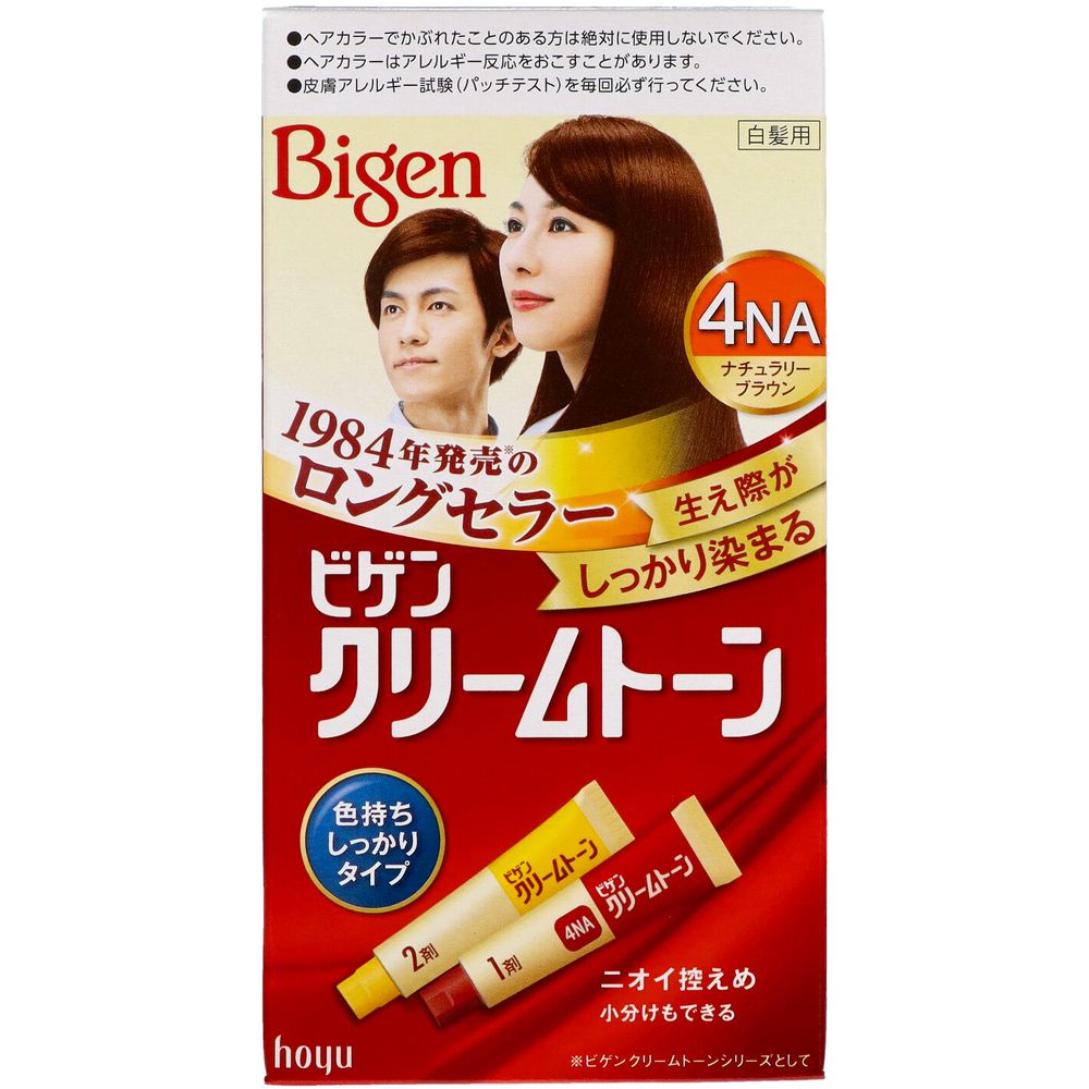 ＼レビュー特典有／ホーユー ビゲン クリームトーン 4NA ナチュラリーブラウン [単品内容量/80g] | ビゲン 白髪染め クリームトーン ナチュラリーブラウン ヘアカラー ビゲン 色持ち 白髪染め おしゃれ 髪染め 医薬部外品 ヘアクリーム
