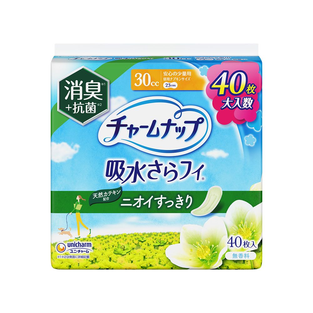 ＼レビュー特典有／ユニ・チャーム チャームナップ安心の少量用消臭タイプ [単品内容量/40枚] | チャームナップ 消臭パッド 女性用 尿もれパッド チャームナップ軽度 小さいパッド 吸収体 快適シート 抗菌シート 通気性シート 消臭タイプ 軽失禁用品