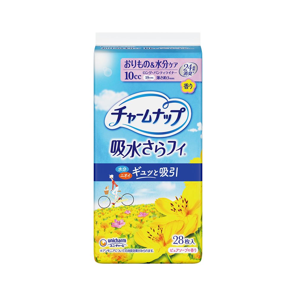 ＼レビュー特典有／ユニ・チャーム 吸水さらフイロングパンティライナー香り [単品内容量/28枚] | チャームナップ 吸水さらフィ ロング..