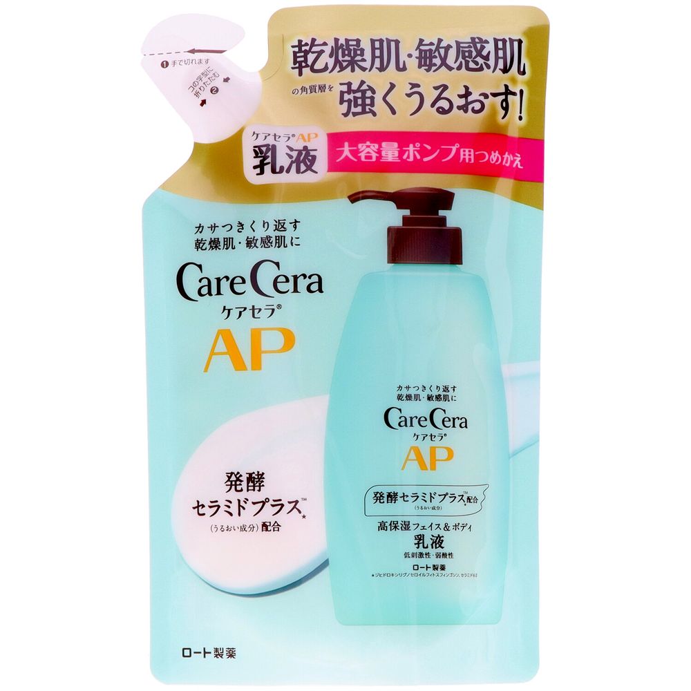 ＼レビュー特典有／ロート製薬 ケアセラAP フェイス&ボディ乳液 大容量 詰替え [単品内容量/370ml] | ..