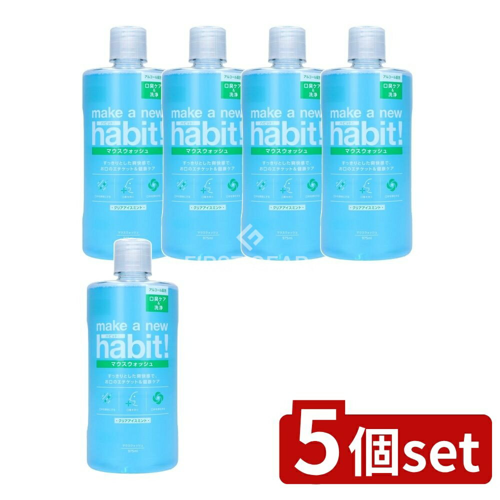 【5個セット】 NSファーファ メイク ア ニューハビット! クリアアイスミント [単品内容量/975ml] | お得なメイクアニューハビットクリアアイスミントマウスウォッシュ フルーティシトラス ノンアルコールのキシリトール配合の製品です