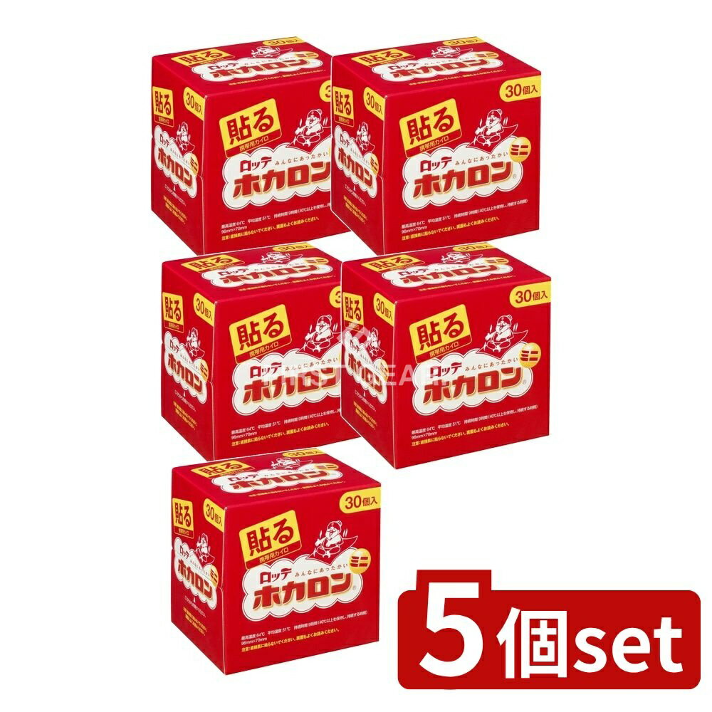 【5個セット】 ロッテ ホカロン貼るミニ [単品内容量/30枚] | カイロ ホカロン 貼るミニ ホカロン 貼る ミニカイロ 使い捨てカイロ 携帯カイロ 温熱用具 暖房器具 ホカロン ブランド カイロ おすすめ 貼るカイロ ミニサイズ 使い方