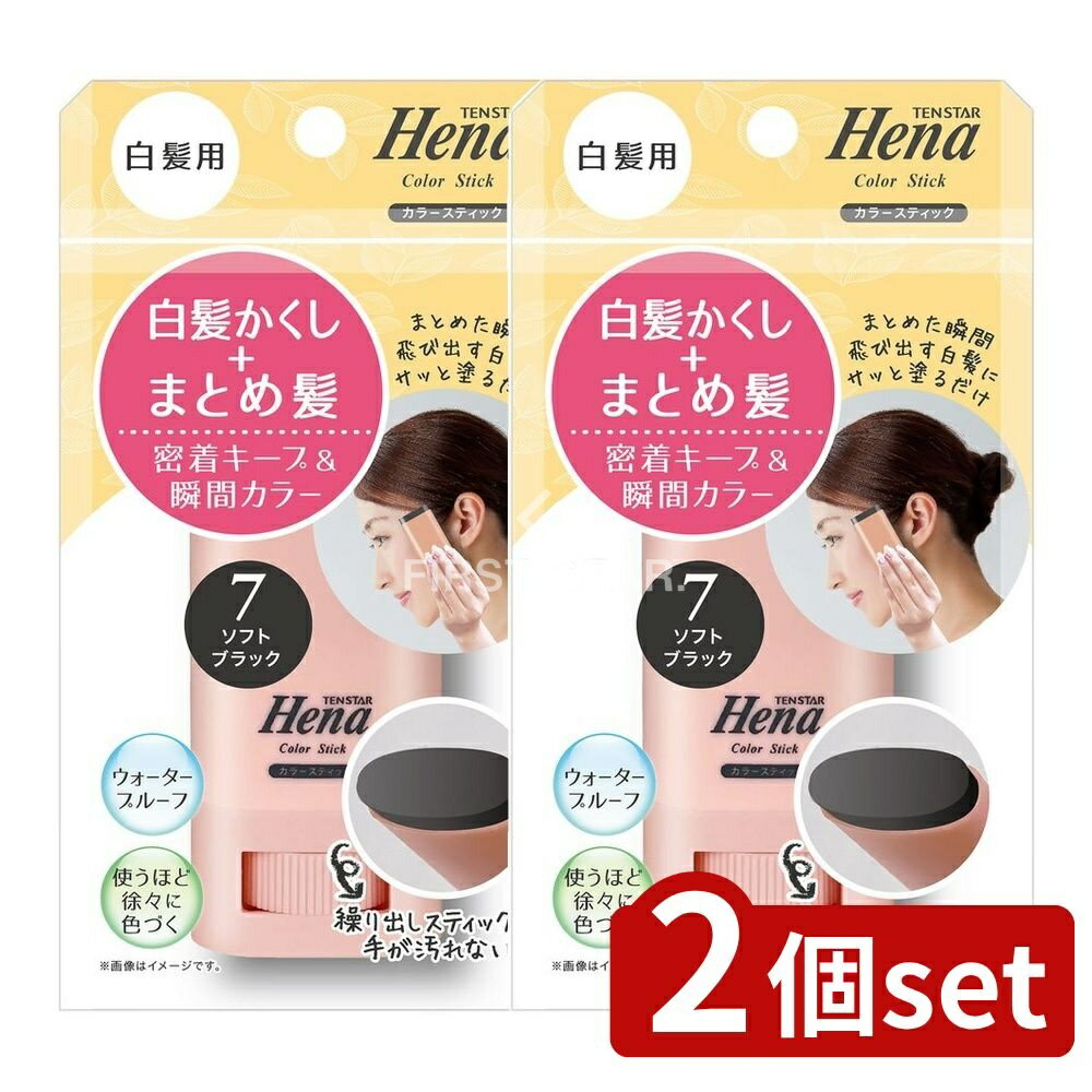 【2個セット】 ミマスクリーンケア テンスター 白髪用カラースティック ソフトブラック [単品内容量/15..