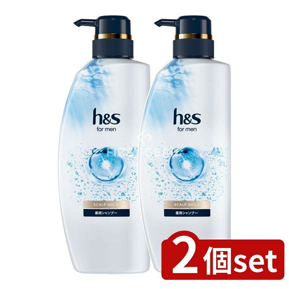 ＼レビュー特典有／【2個セット】 P&G H&S FOR MENスカルプゴールドシャンプーポンプ [単品内容量/350m..