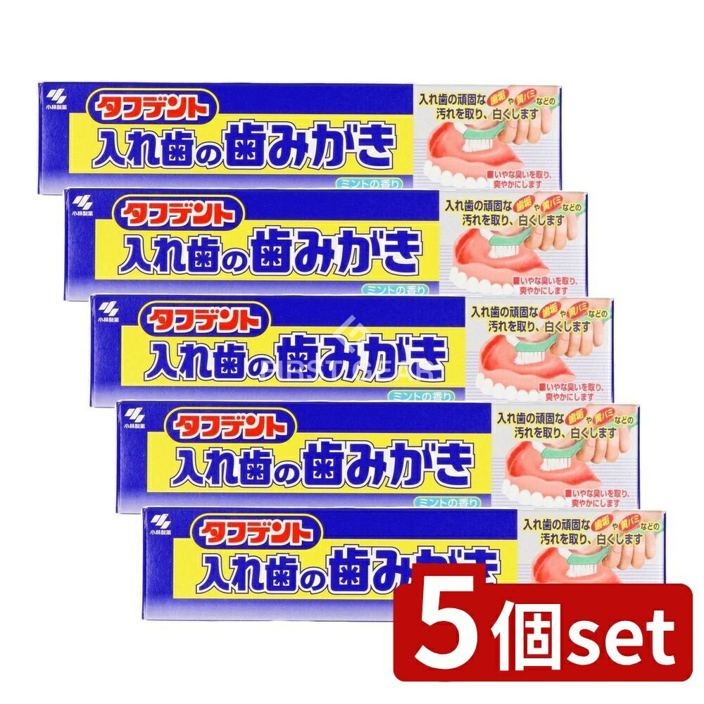 【5個セット】 小林製薬 タフデント 入れ歯の歯みがき [単品内容量/95g] | 小林製薬 入れ歯 タフデント 歯磨き オーラルケア 入れ歯用歯磨き 入れ歯ハミガキ ミントの香り 入れ歯 口腔ケア タフデント歯磨き 日本製 薬用歯磨き デンタルケア