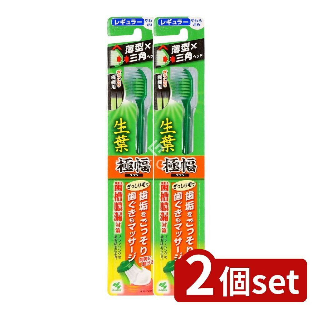 【2個セット】 小林製薬 生葉極幅ブラシ やわらかめ [単品内容量/1本] | 生葉 歯ブラシ 生葉 極幅ブラ..