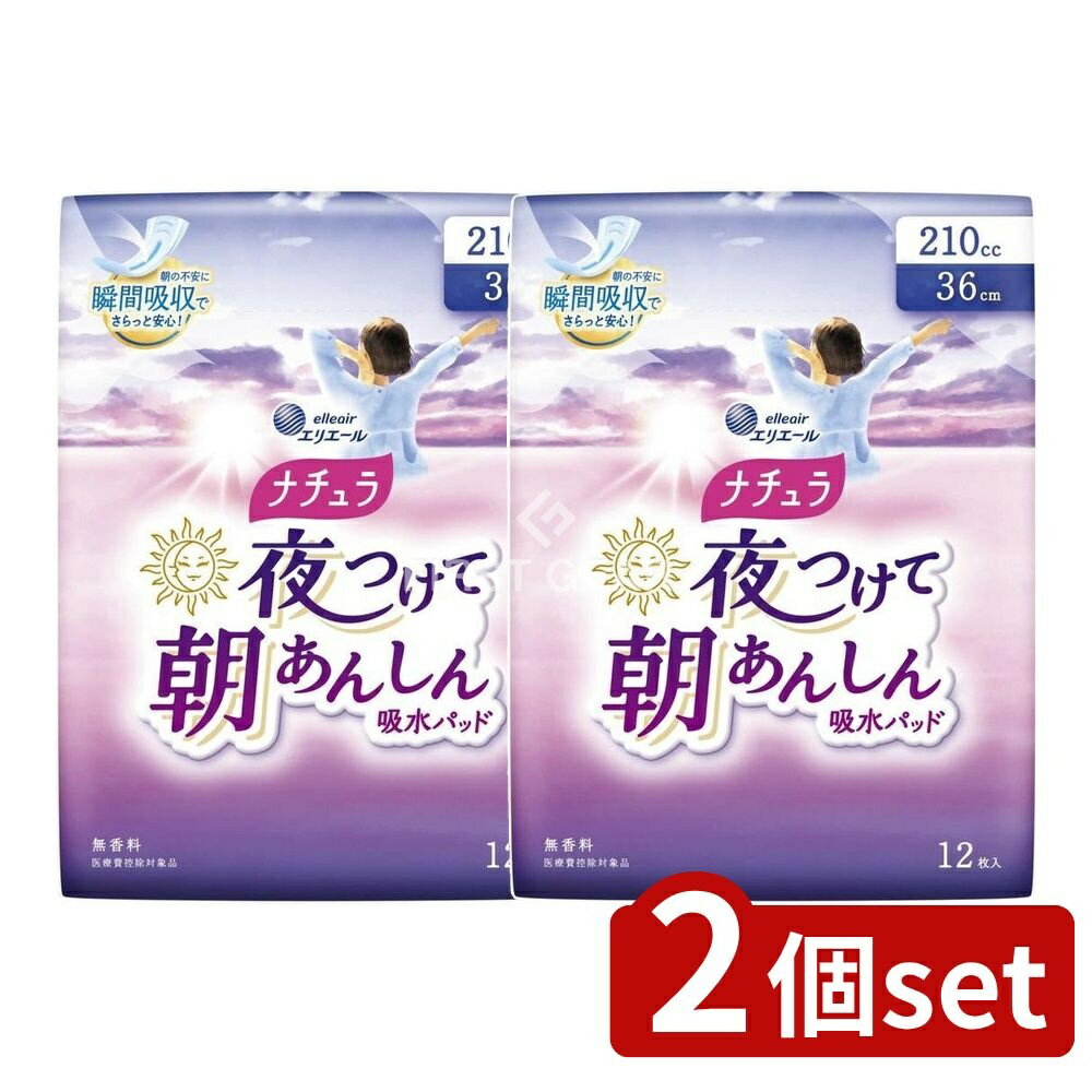＼レビュー特典有／【2個セット】 大王製紙 ナチュラ夜つけて朝あんしん吸水パッド36センチ [単品内容..