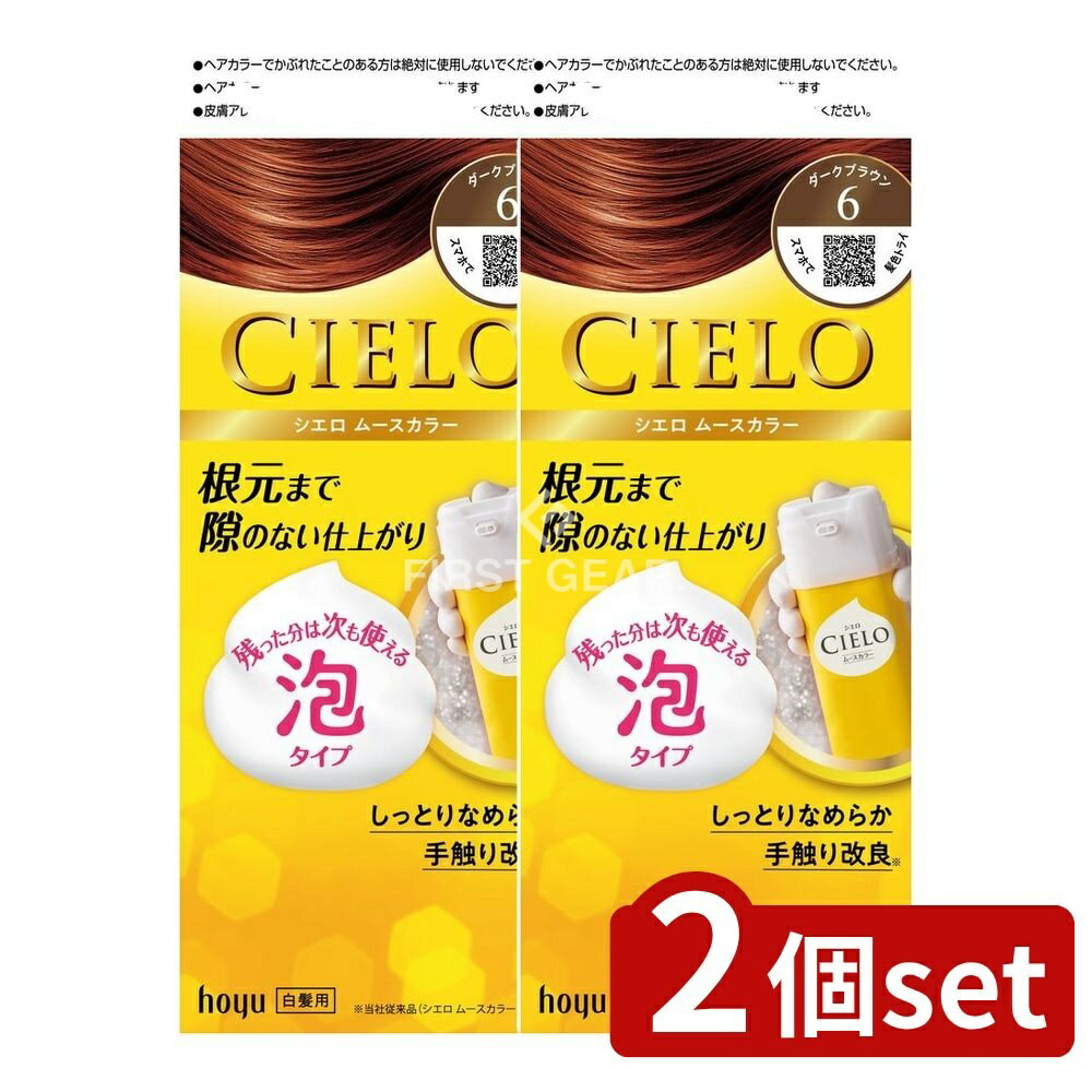 ＼レビュー特典有／【2個セット】 ホーユー シエロ ムースカラー 6 ダークブラウン [単品内容量/100ml]..