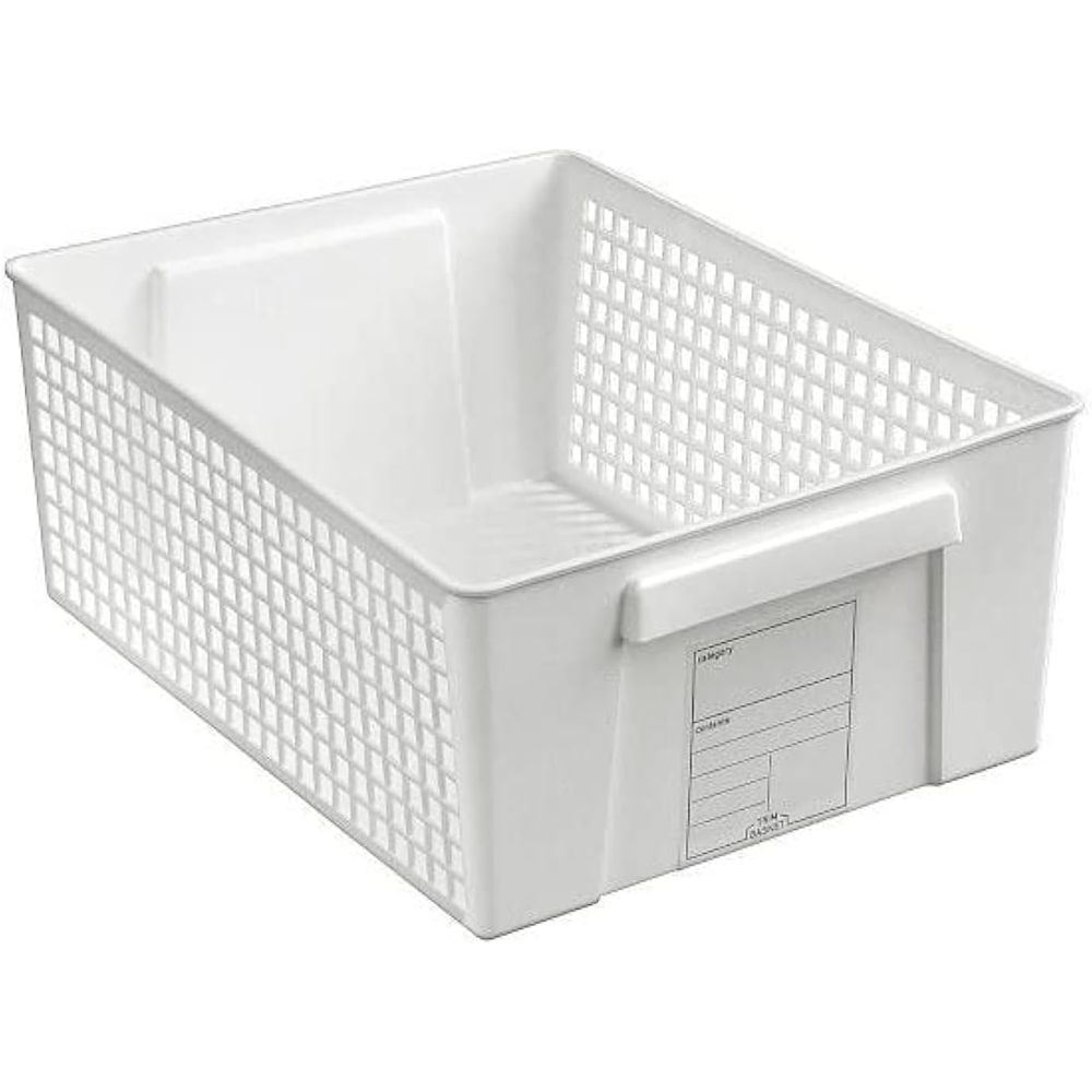 イノマタ化学 トリムバスケト ラージホワイト | トリムバスケット ラージ トリムバスケト バスケット 日本製 ホワイト イノマタ化学 工具 ストレージ 収納用品 プラスチック シンプル おしゃれ 軽量 キッチン用品 サニタリー 生活雑貨 便利グッズ 整理整頓 多用途