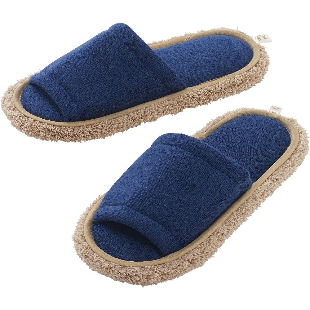 レック S-534 激落ちおそうじスリッパNEO NB | 激落ちスリッパ モップスリッパ お掃除スリッパ 掃除用品 マイクロファイバー スリッパ 床掃除 掃除 道具 清掃 便利グッズ おそうじスリッパNEO 時短グッズ ずぼらアイテム キッチン 掃除用具 吸水力のサムネイル