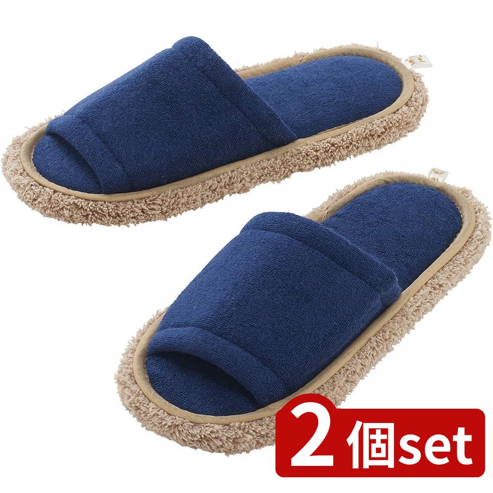2個set レック S-534 激落ちおそうじスリッパNEO NB | 激落ちスリッパ モップスリッパ お掃除スリッパ ..