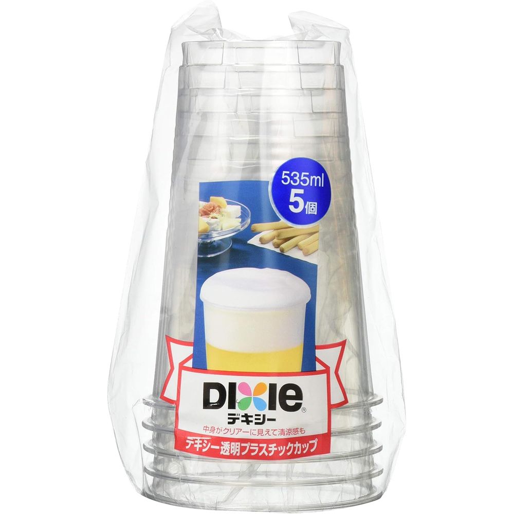 日本デキシー デキシー 透明プラカップ535ml 5P | 透明プラスチックカップ 535ml デキシー クリアカッ..