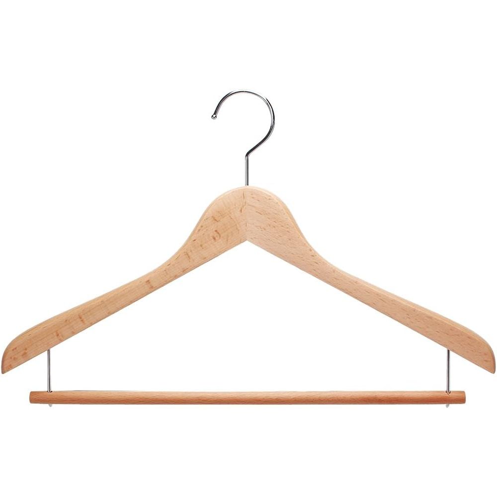 シンコハンガー フォレスタ 25Wクリア | ハンガー フォレスタ 木製ハンガー 天然木 クリア スリム 回転 フック ジャケットハンガー ブルゾン収納 シャツハンガー Tシャツ収納 ポロシャツ掛け トップス収納 カットソー収納 キャミソール収納 クローゼット 収納