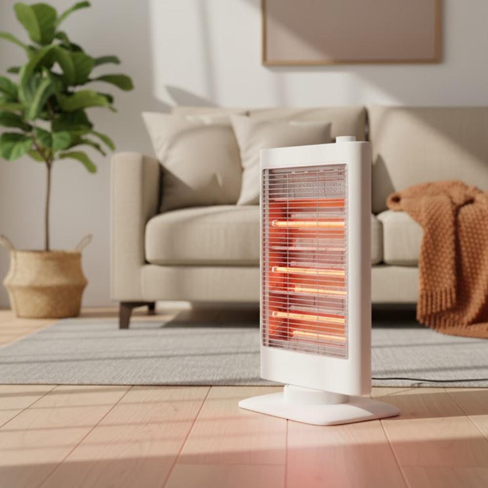 SKJ-WM90X3W 首振り石英管ヒーター | 石英管ヒーター 電気ストーブ 首振り 900W コンパクト 暖房 家電 ..