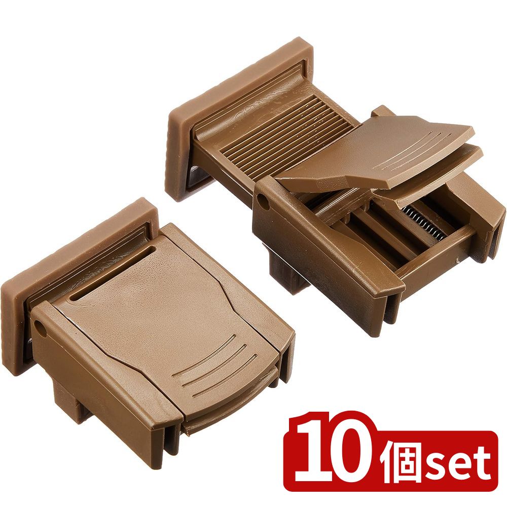 【10個セット】清水産業 清水 スーパーマドガチット 2個組 | サッシ 防犯 窓ロック 補助錠 スーパーマドガチット 鍵 2個組 窓 ストッパー 防犯グッズ ダブルロック ベランダ 窓枠 セキュリティ 窓の補助錠 簡易錠 サブ鍵 自宅防犯 落下防止 子供 防止