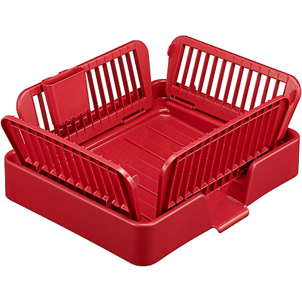 サンコープラスチック たためる水切り流れST-1 WR | 水切りラック たためる 水切りカゴ 縦型 日本製 サンコープラスチック コンパクト 折りたたみ 食器...