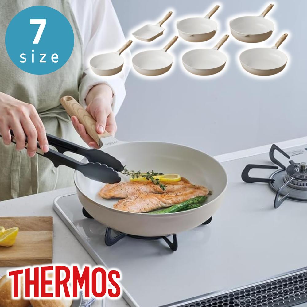 サーモス(THERMOS) 選べる セラプロテクトシリーズフライパン・玉子焼き・マルチパン KFO | フライパン 軽量 セラプロテクト グレージュ キッチン用品 おしゃれ 深型 サーモス IH対応 調理器具 セラミックコーティング ダイキャスト