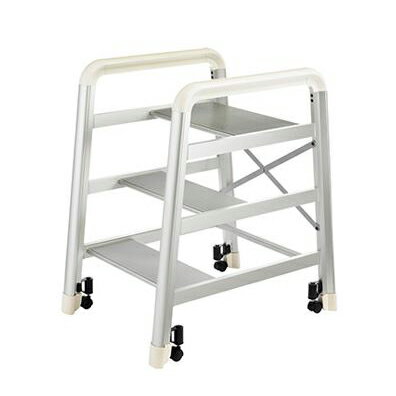 長谷川工業　CAMBER(キャンバー)　3段　DE2.0-3S　シルバー (旧品番:DE-3S)　アルミ製　踏台　[法人限定]