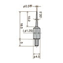 尾崎製作所(PEACOCK) XT-2C ダイヤルゲージ用針状測定子 (SKS3)