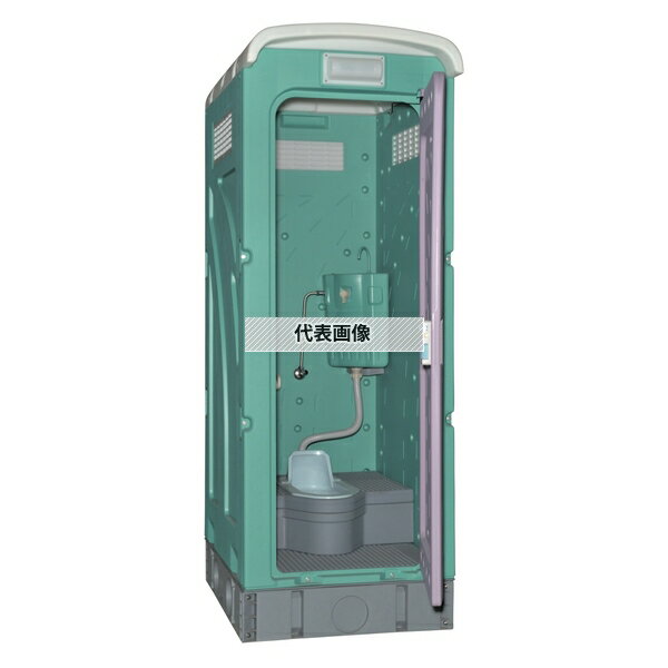 旭ハウス工業 仮設トイレAUトイレ 兼用水洗架台付 AUG-1WR+15WS 和式本水洗壁排水 [法人限定][送料別途お見積り]
