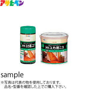 アサヒペン　水性ユカ用ニス　半ツヤ透明　300ml　：AP4731